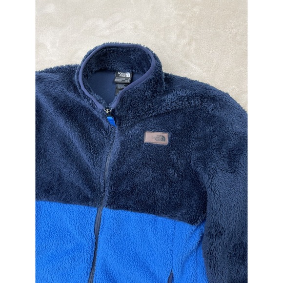 The North Face Campshire Jacket Boys L Blue Fleece Sherpa Full Zip Softshell - Picture 2 of 7